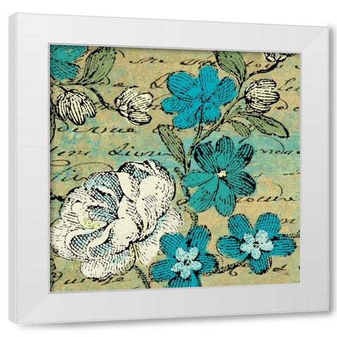 Poetique III White Modern Wood Framed Art Print by Pela