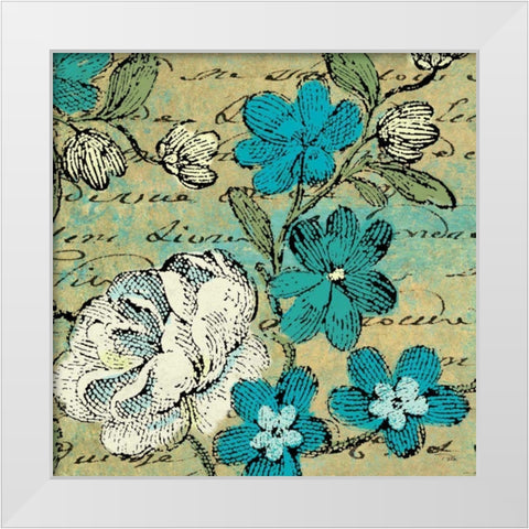 Poetique III White Modern Wood Framed Art Print by Pela