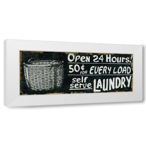 Vintage Sign II White Modern Wood Framed Art Print by Pela