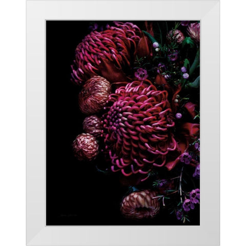 Waratah Bouquet White Modern Wood Framed Art Print by Catterall, Elise
