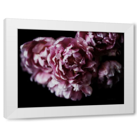 Pink Double Tulips White Modern Wood Framed Art Print by Catterall, Elise