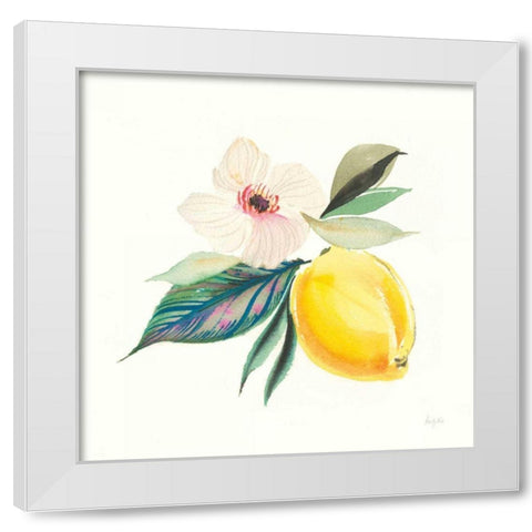Citrus Summer III White Modern Wood Framed Art Print by Rice, Kristy
