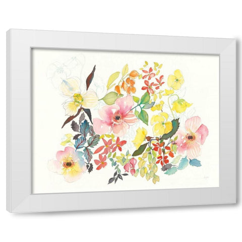 Citrus Summer V White Modern Wood Framed Art Print by Rice, Kristy