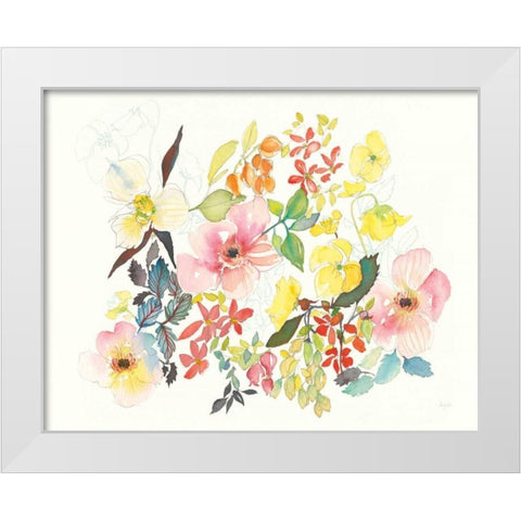 Citrus Summer V White Modern Wood Framed Art Print by Rice, Kristy