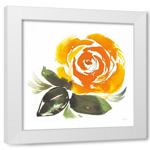 Bold Roses II White Modern Wood Framed Art Print by Rice, Kristy
