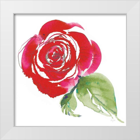Bold Roses III White Modern Wood Framed Art Print by Rice, Kristy