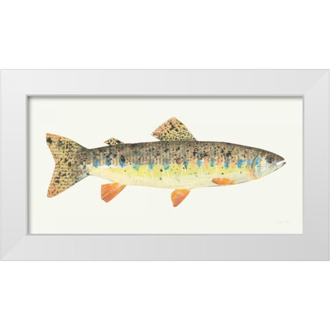 Angling in the Stream III White Modern Wood Framed Art Print by Prahl, Courtney