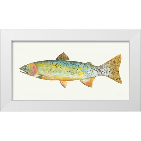 Angling in the Stream IV White Modern Wood Framed Art Print by Prahl, Courtney