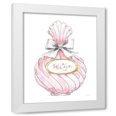 Glamour Pup Perfume II White Modern Wood Framed Art Print by Grove, Beth