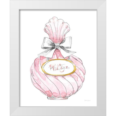Glamour Pup Perfume II White Modern Wood Framed Art Print by Grove, Beth