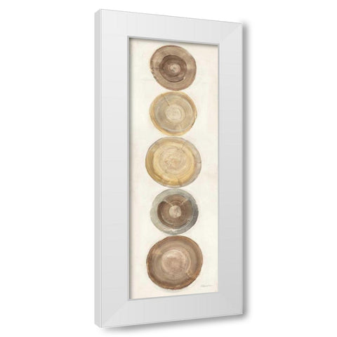 Through The Years III White Modern Wood Framed Art Print by Hristova, Albena