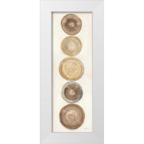 Through The Years III White Modern Wood Framed Art Print by Hristova, Albena
