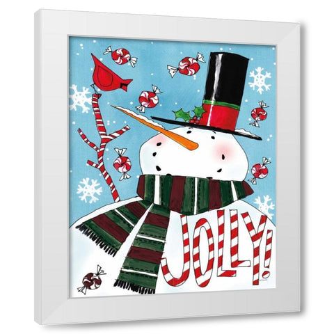 Holiday Joy III Blue Crop White Modern Wood Framed Art Print by Tavoletti, Anne