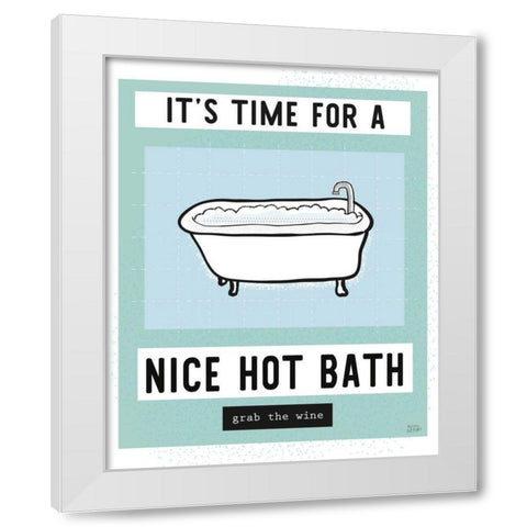 Hot Bath White Modern Wood Framed Art Print by Averinos, Melissa