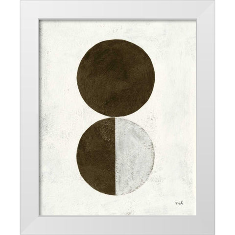 Orbs IV White Modern Wood Framed Art Print by Hershey, Moira