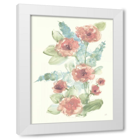 Camellia Bouquet I White Modern Wood Framed Art Print by Paschke, Chris