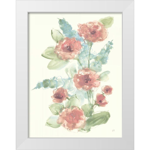 Camellia Bouquet I White Modern Wood Framed Art Print by Paschke, Chris