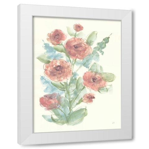 Camellia Bouquet II White Modern Wood Framed Art Print by Paschke, Chris