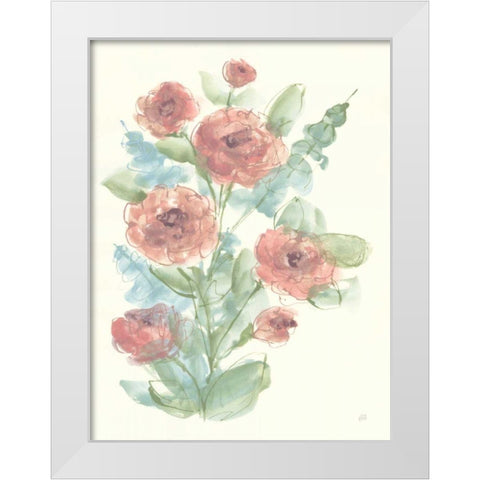Camellia Bouquet II White Modern Wood Framed Art Print by Paschke, Chris