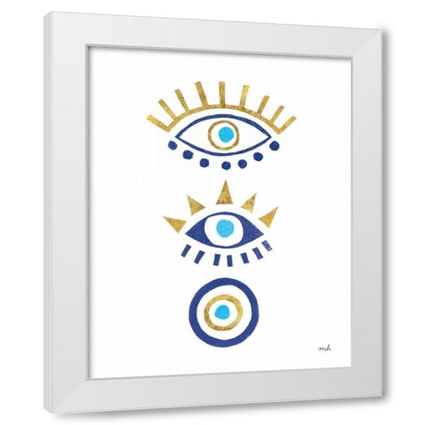 Evil Eye I White Modern Wood Framed Art Print by Hershey, Moira