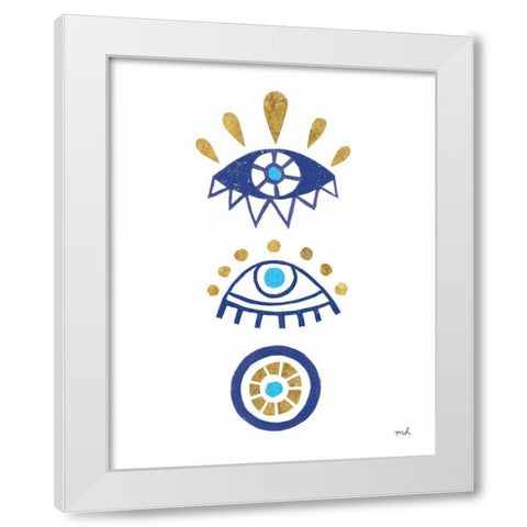 Evil Eye II White Modern Wood Framed Art Print by Hershey, Moira