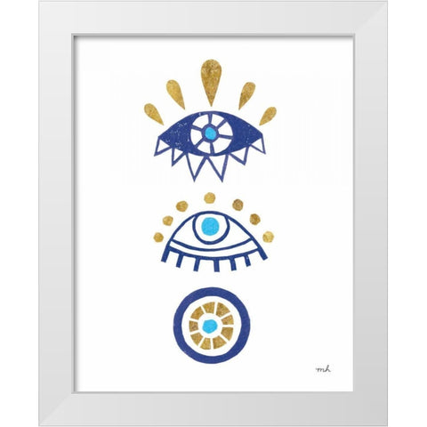 Evil Eye II White Modern Wood Framed Art Print by Hershey, Moira