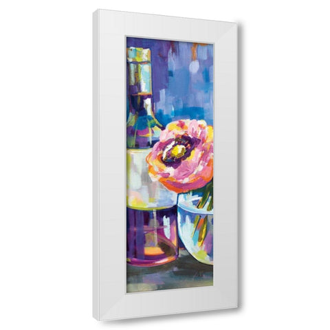 Floral Party III White Modern Wood Framed Art Print by Vertentes, Jeanette