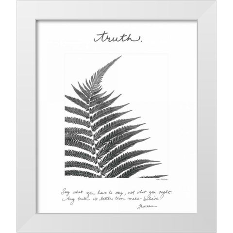 Truth White Modern Wood Framed Art Print by Van Swearingen, Debra