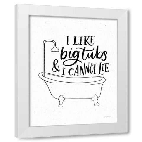 Bathroom Puns II White Modern Wood Framed Art Print by Thorns, Becky
