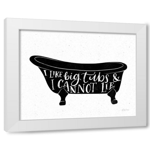 Bathroom Puns I Black White Modern Wood Framed Art Print by Thorns, Becky