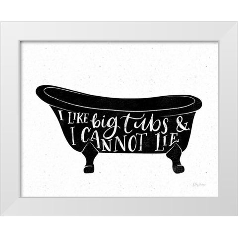 Bathroom Puns I Black White Modern Wood Framed Art Print by Thorns, Becky