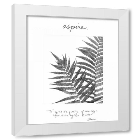 Aspire White Modern Wood Framed Art Print by Van Swearingen, Debra