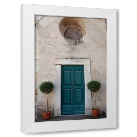 Always Welcome White Modern Wood Framed Art Print by Aledanda