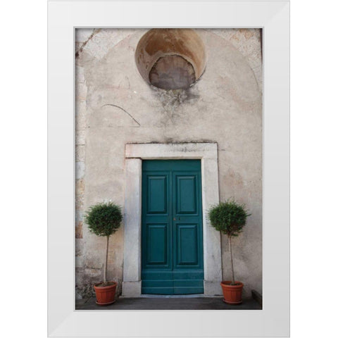 Always Welcome White Modern Wood Framed Art Print by Aledanda