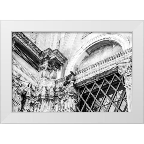 Looking Up White Modern Wood Framed Art Print by Aledanda
