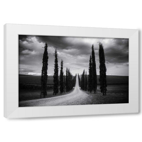 Travelling in Tuscany White Modern Wood Framed Art Print by Aledanda