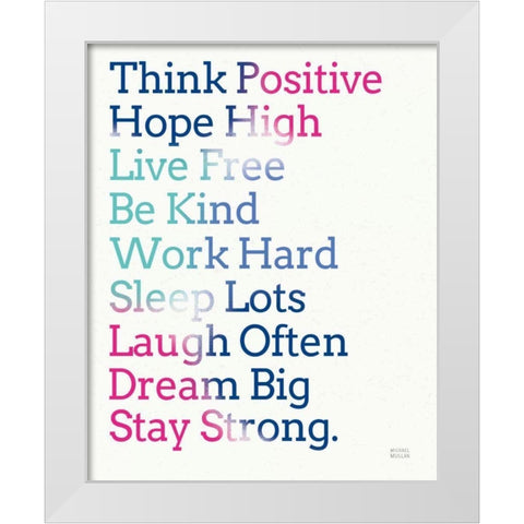 Key to Happiness I Hot Pink White Modern Wood Framed Art Print by Mullan, Michael