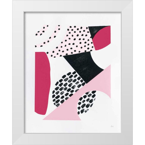 Luminous Tumble II Pink White Modern Wood Framed Art Print by Marshall, Laura