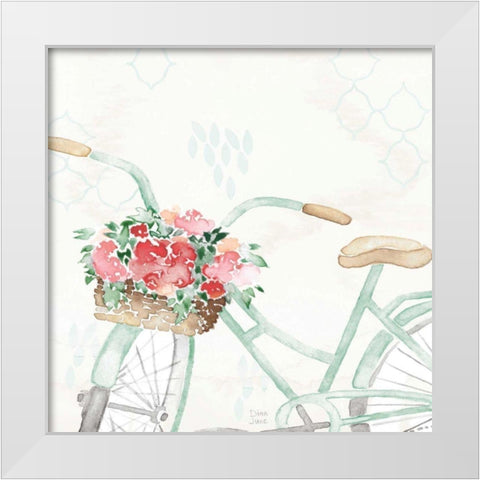 Summer Ride III White Modern Wood Framed Art Print by June, Dina