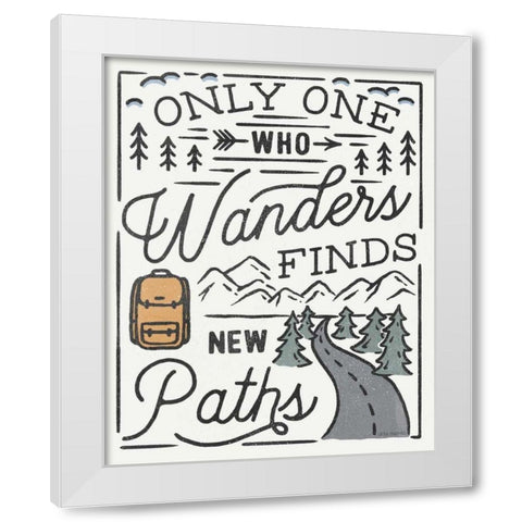 Adventurous VII White Modern Wood Framed Art Print by Marshall, Laura