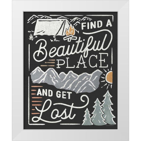 Adventurous V Black White Modern Wood Framed Art Print by Marshall, Laura