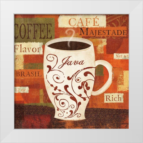 World Flavor I White Modern Wood Framed Art Print by Charron, Veronique