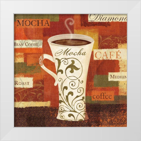 World Flavor II White Modern Wood Framed Art Print by Charron, Veronique