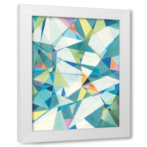 Prism I White Modern Wood Framed Art Print by Nai, Danhui