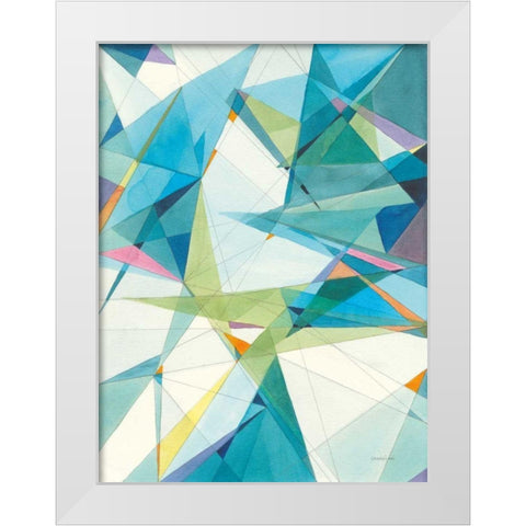 Prism II White Modern Wood Framed Art Print by Nai, Danhui