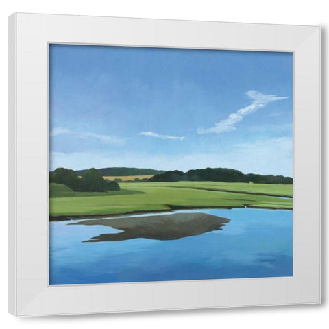 Seapowet Marsh White Modern Wood Framed Art Print by Lovell, Kathrine