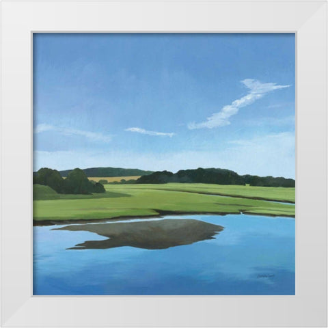 Seapowet Marsh White Modern Wood Framed Art Print by Lovell, Kathrine