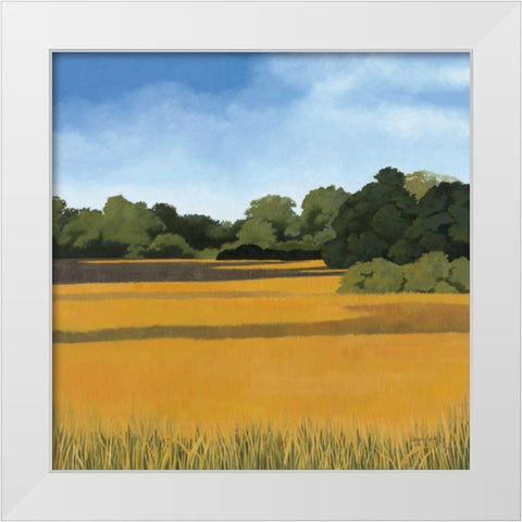 Across from Pond Bridge White Modern Wood Framed Art Print by Lovell, Kathrine