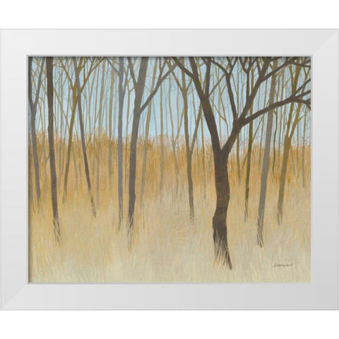 Misty Woods White Modern Wood Framed Art Print by Lovell, Kathrine