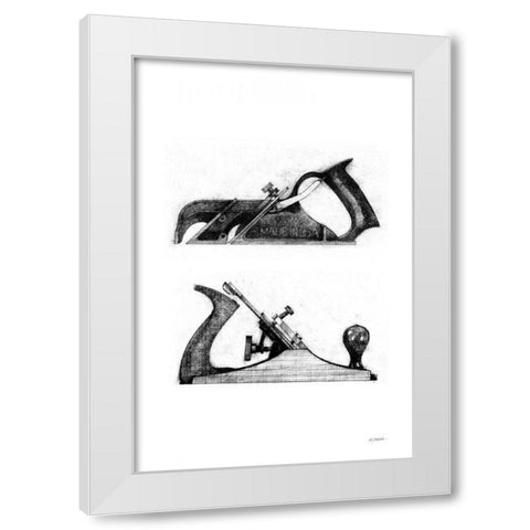 Planes White Modern Wood Framed Art Print by Schick, Mike